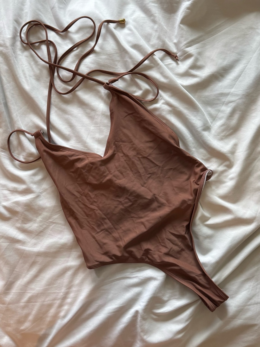 Brown One-Piece Swimsuit